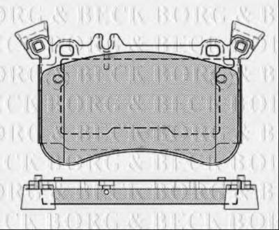 BORG & BECK bbp2467 -  Комплект тормозных колодок, дисковый тормоз
